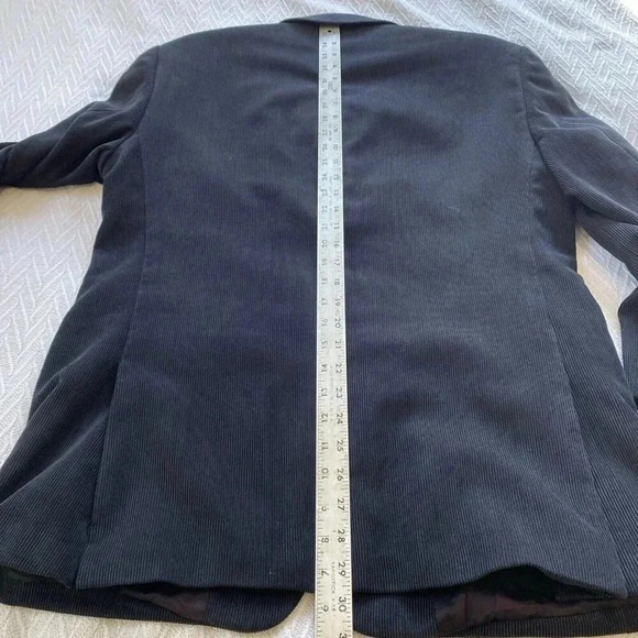 Pronto Uomo Men’s Corduroy Blazer Jacket Black 40 Short Preppy Academia Casual - Picture 11 of 16